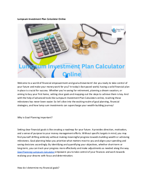 Lumpsum Investment Plan Calculator Online 11.docx