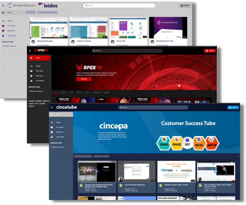 Secure Video Platform - Cincopa Fruition Revops