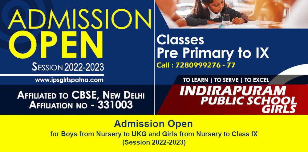 Indirapuram Public School IPS, Top CBSE Girls School in Patna