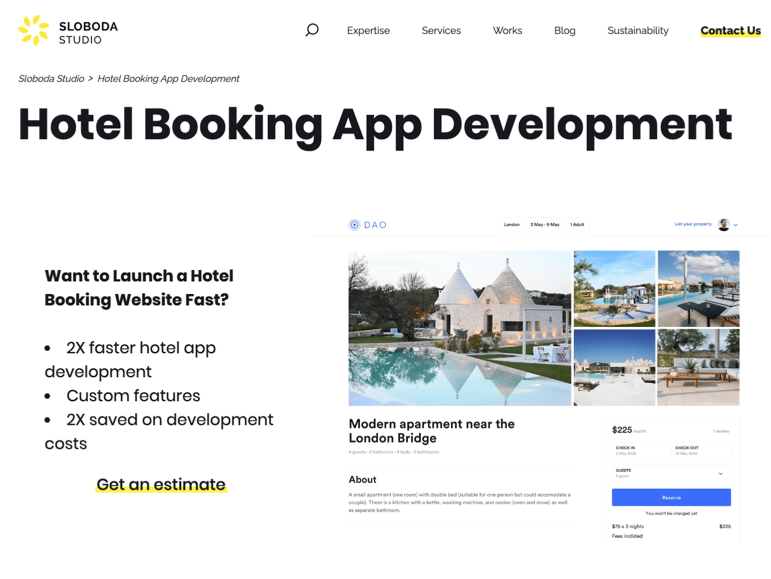 Hotel Booking App Development Company - Sloboda Studio