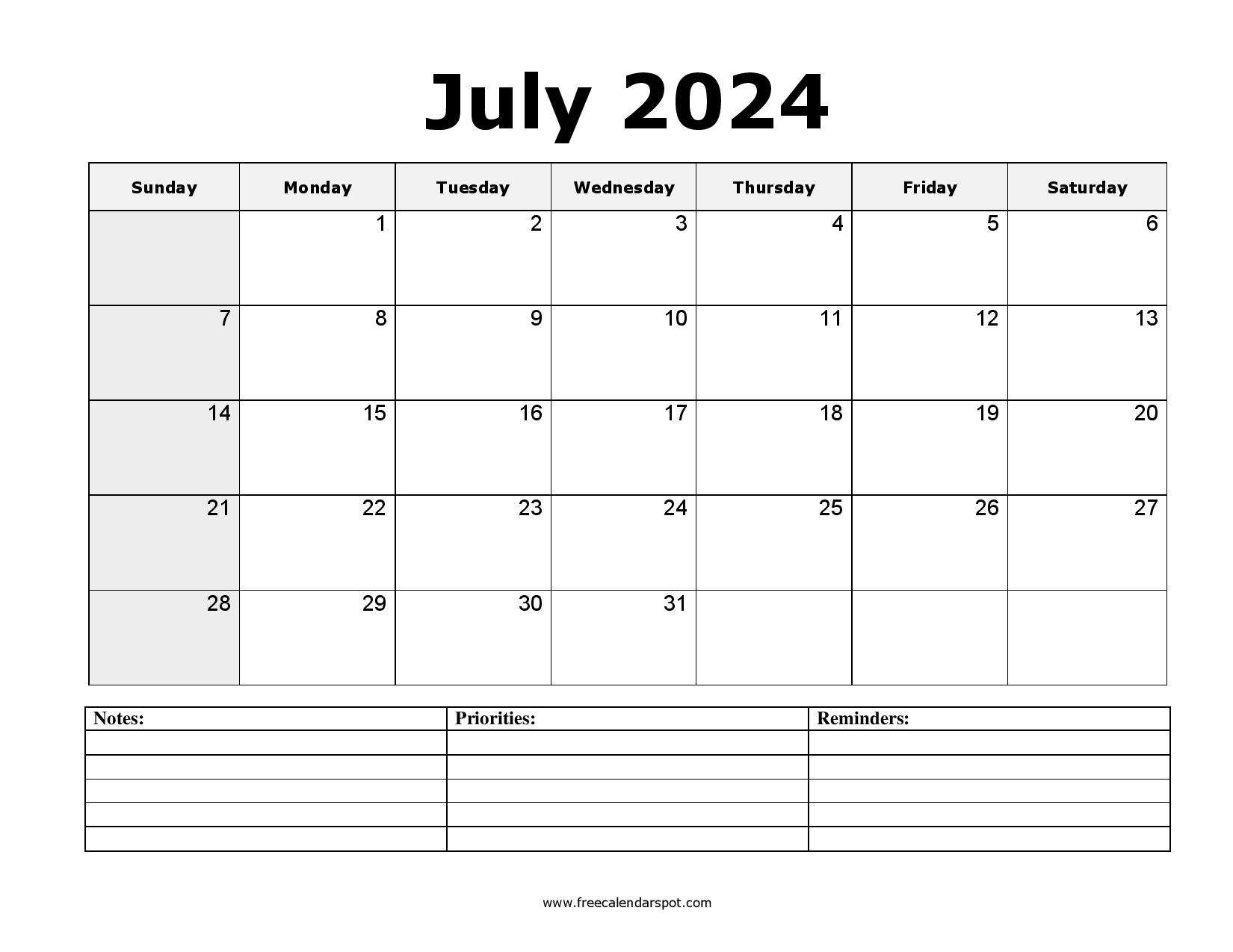July Calendar Profile Picture
