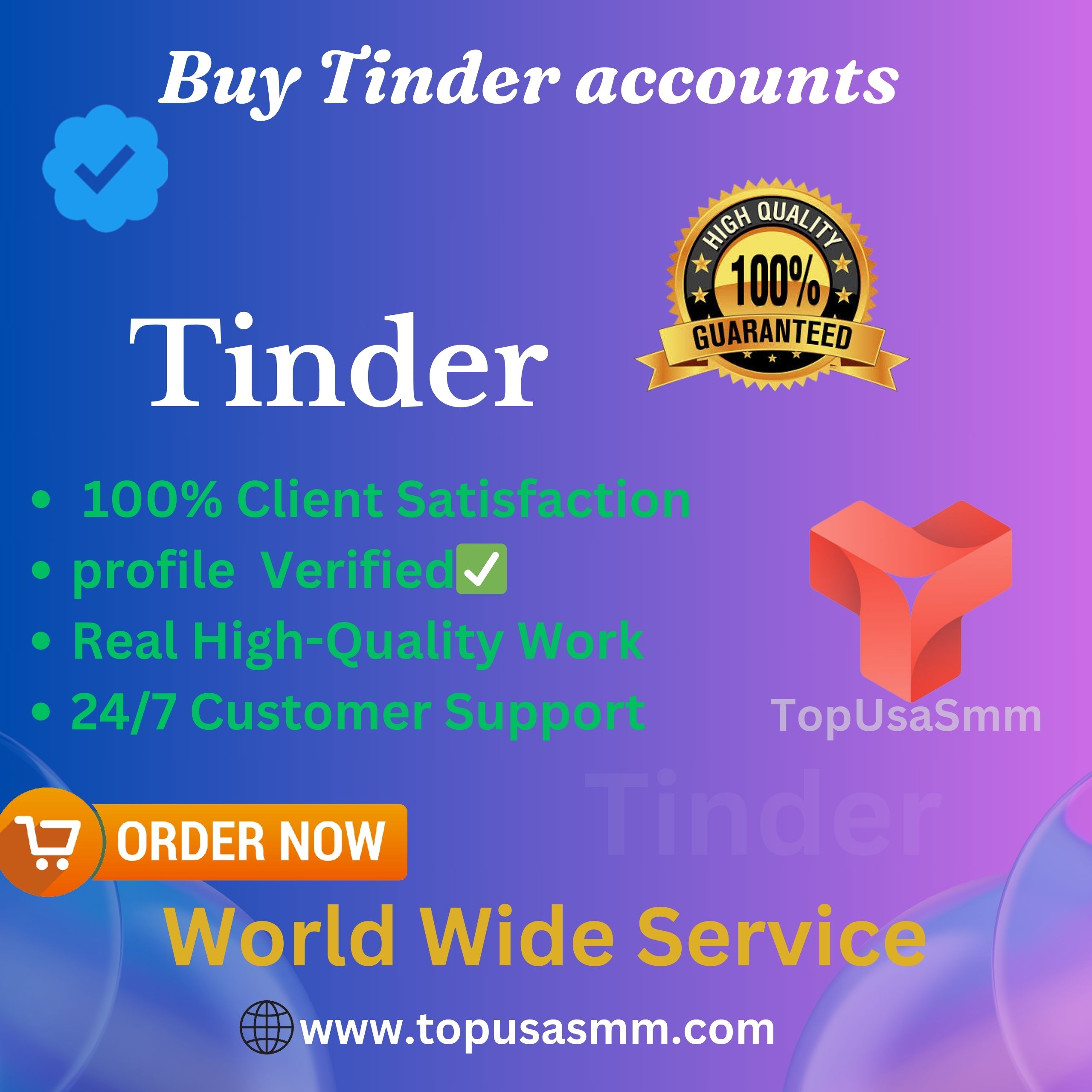 Buy Tinder Accounts - High quality, Real IP Created Accounts.