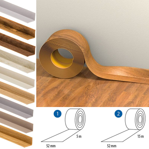 PVC Flexible Skirting Board Self Adhesive Transition Profile Wall Caulk Strip - Floor Safety Store