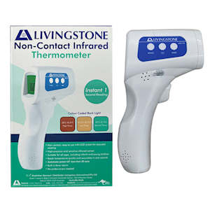 LIV NON-CONTACT INFRARED THERMOMETER WITH 2X BATTERIES 1/BX