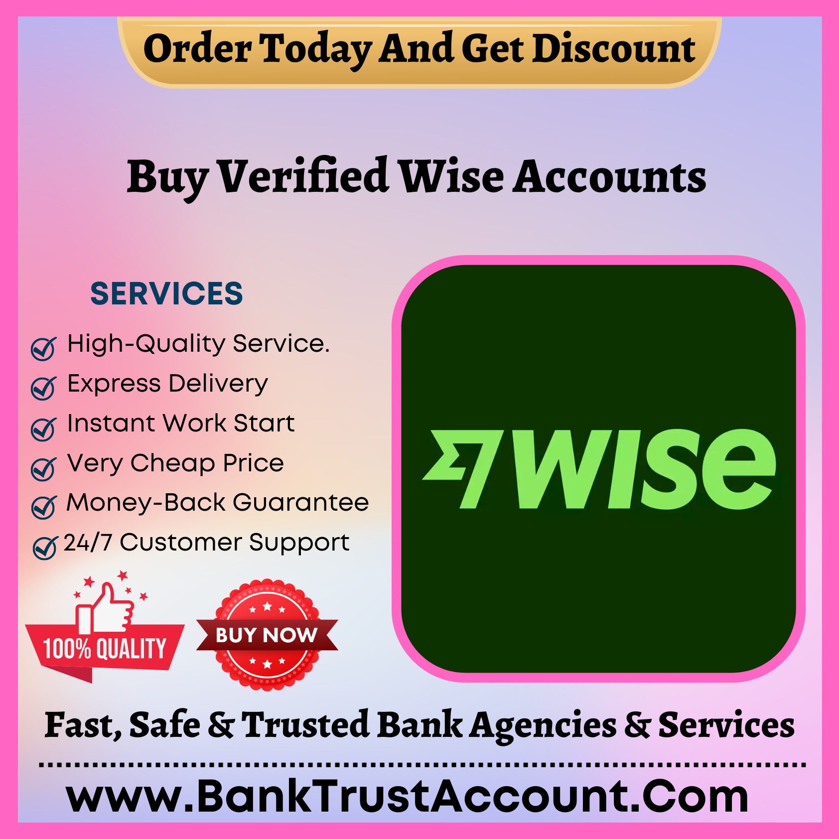 Buy Verified Wise Accounts - 100% Best Fully KYC Verified -BankTrustAccount
