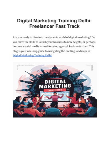 Digital Marketing Training Delhi