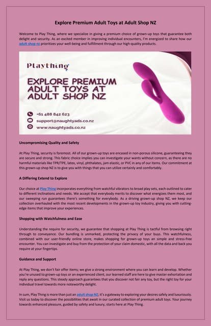 Explore Premium Adult Toys at Adult Shop NZ | PDF