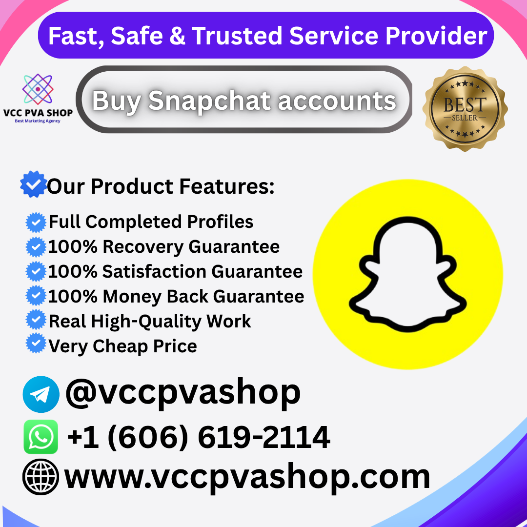Buy Snapchat Accounts - VCC PVA SHOP