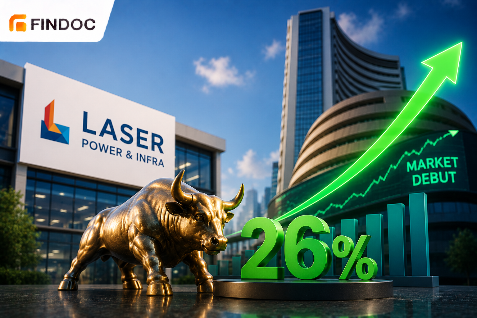 Laser Power & Infra Surges 26% on Market Debut
