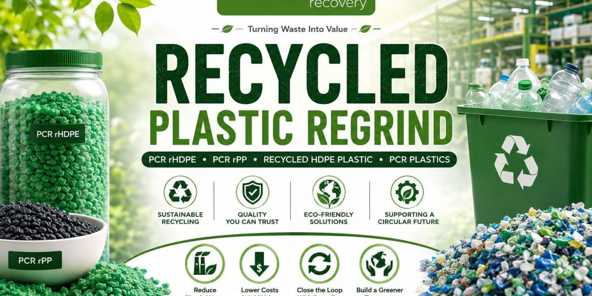 Recycled Plastic Grind: PCR rHDPE,  PCR rPP, Recycled HDPE Plastic