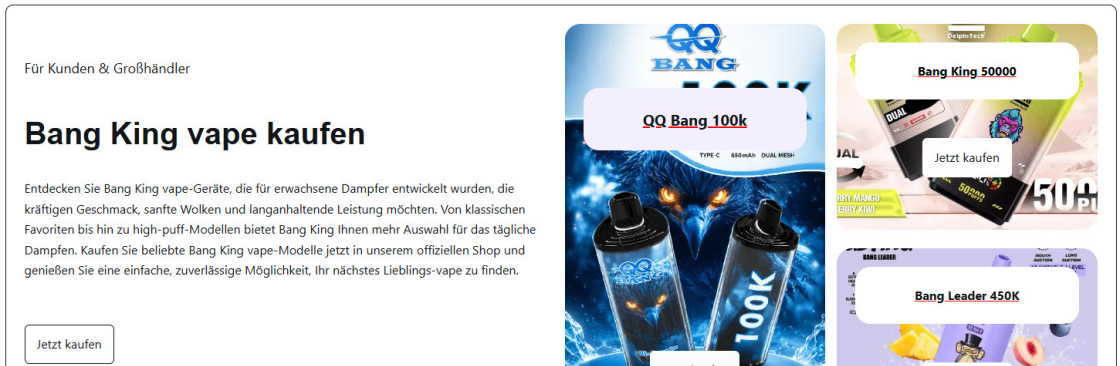 Bang King vape kaufen Cover Image